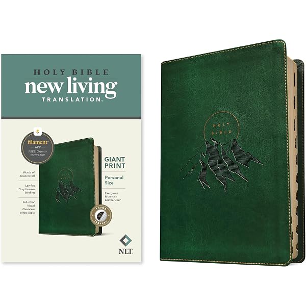 NLT Giant Print Bible, Filament Enabled (LeatherLike, Cranberry